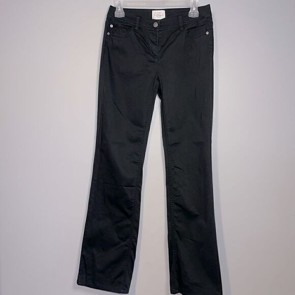 White House Black Market Blanc Embellished Beaded Black Jeans | SZ 2 - Picture 1 of 11